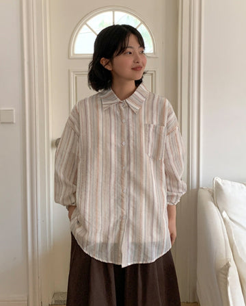 Hisil Vintage Stripe Long Sleeve Shirt